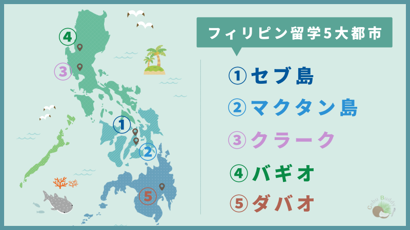 フィリピンのどの都市で留学する？
