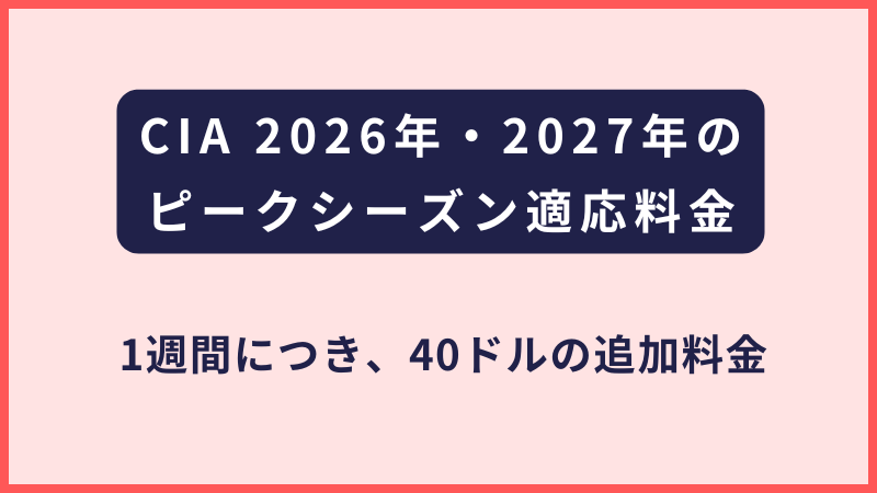 CIA夏季・冬期ピーク料金