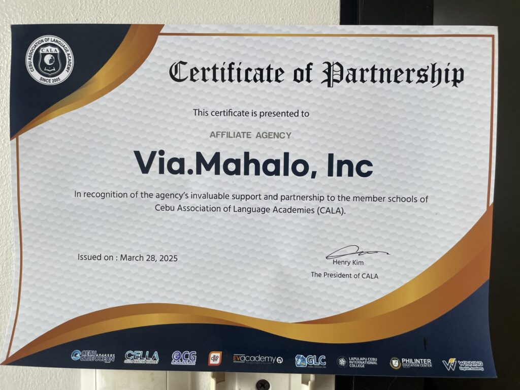CALA（Cebu Association of Language Academy）株式会社Via.Mahalo / セブ島留学バディー