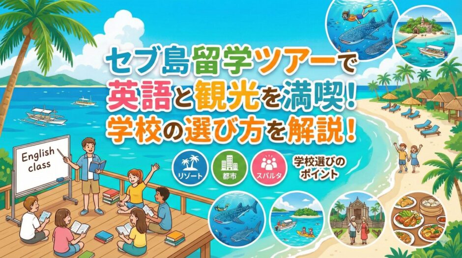 セブ島留学ツアーで英語と観光を満喫！学校の選び方を解説！