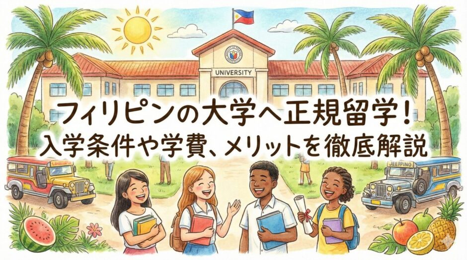 フィリピンの大学へ正規留学！入学条件や学費、メリットを徹底解説