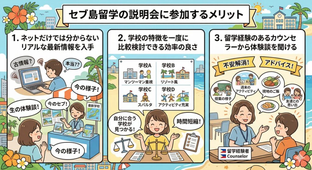 セブ島留学の説明会に参加するメリット