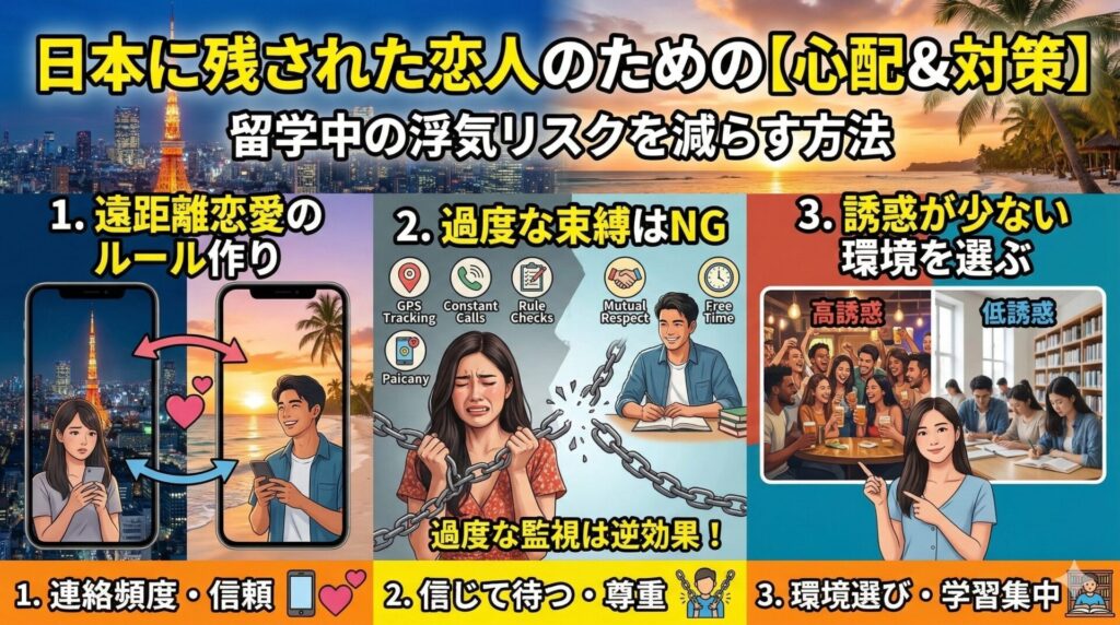 日本に残された恋人が心配すべきポイントと対策