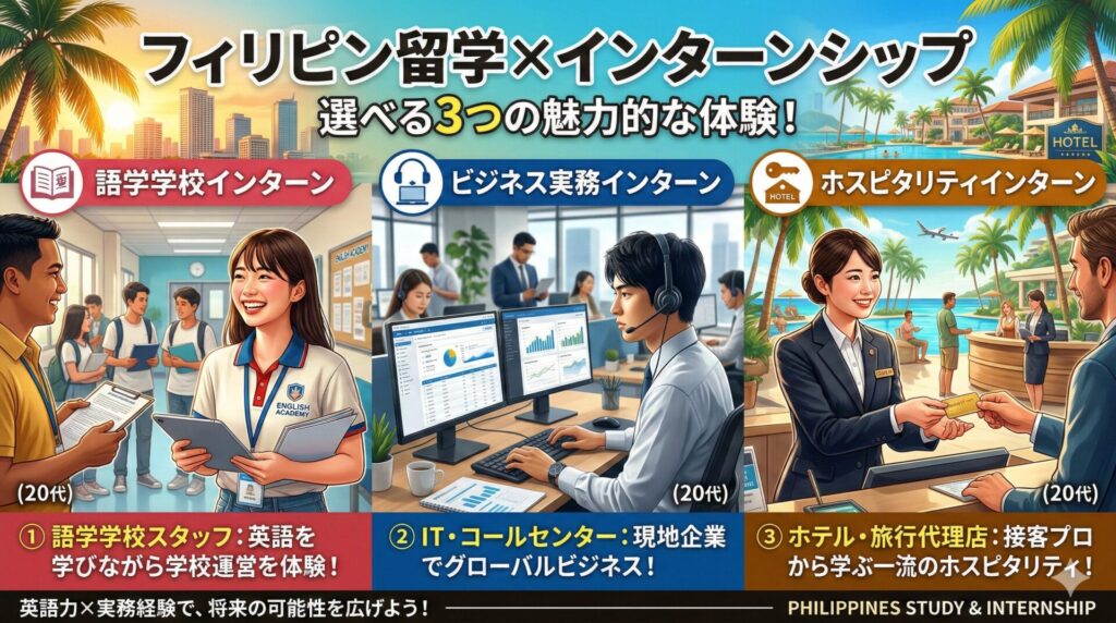 フィリピン留学とインターンシップの組み合わせ