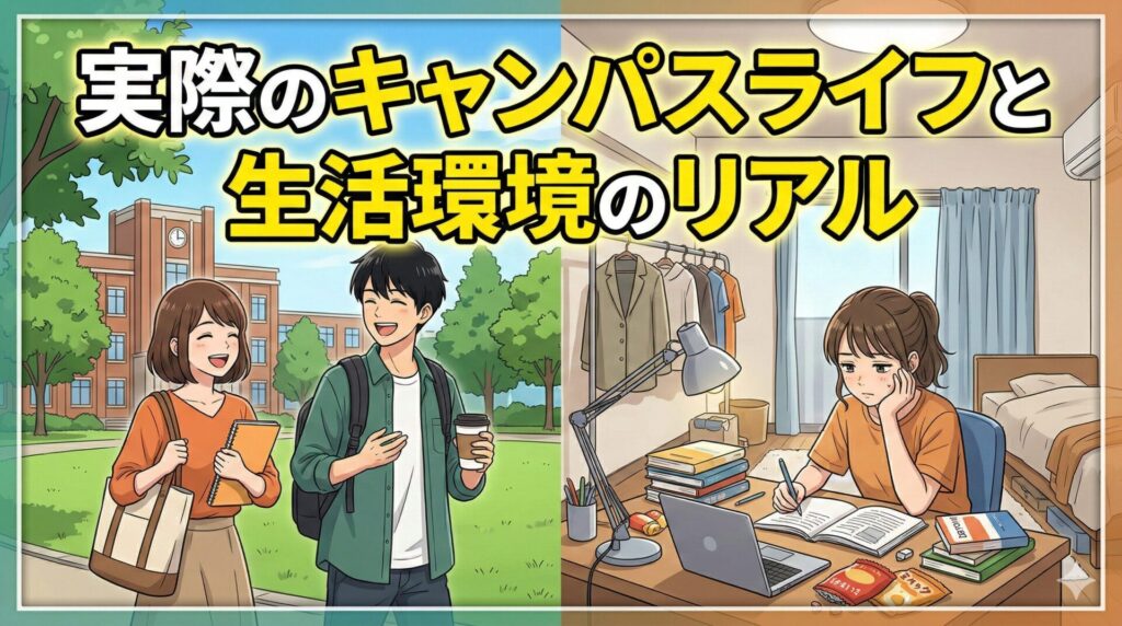 実際のキャンパスライフと生活環境のリアル